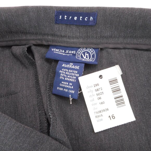 Venezia Women's size 16 Dress Pants Charcoal Gray Stretch Careerwear Office NWT - Picture 6 of 9